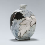 2024
Buncheong, white slip, iron oxide, silver lustre